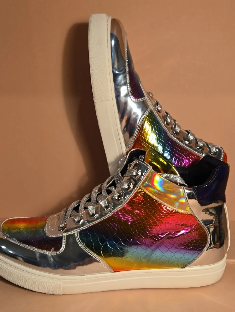 F-I2384 Multi Color Lace up High top Sneaker Encore by Fiesso